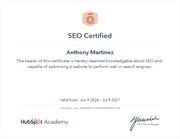 HubSpot SEO Certified